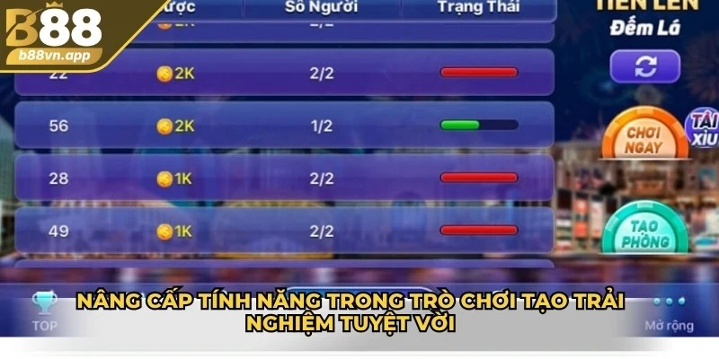 Giới thiệu B88 3 Nâng cấp tính năng trong trò chơi tạo trải nghiệm tuyệt vời